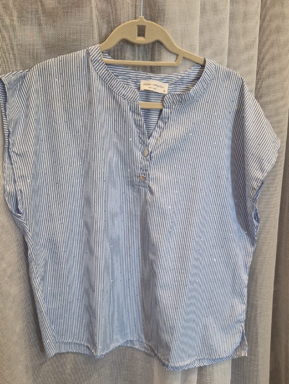 Brand New Modern Attraction Rhinestone Studded Shirt